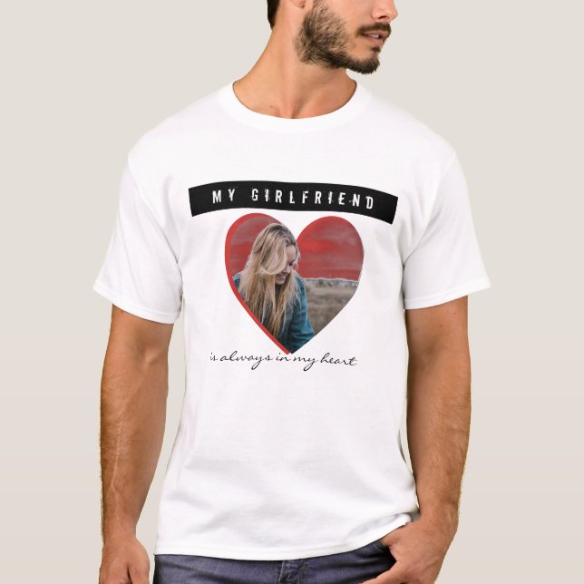 Personalisiertes Foto T - Shirt in Herzform (Vorderseite)