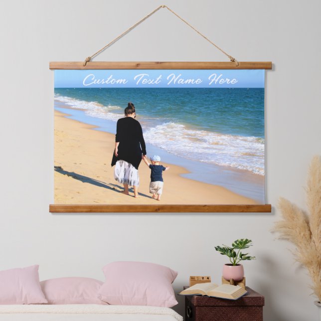 Personalisiertes Foto-Tapestyle mit benutzerdefini Wandteppich Mit Holzrahmen (Schlafzimmer)