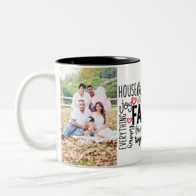 Personalisiertes Foto Tasse mit 2 Fotos (Links)