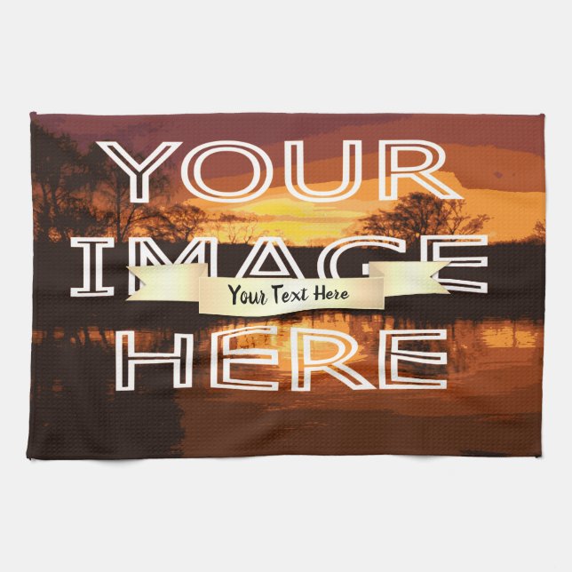 Personalisiertes Foto Teetuch Geschirrtuch (Horizontal)