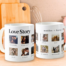 Personalisiertes Foto Text Moderne Paare Liebe Kaffeetasse