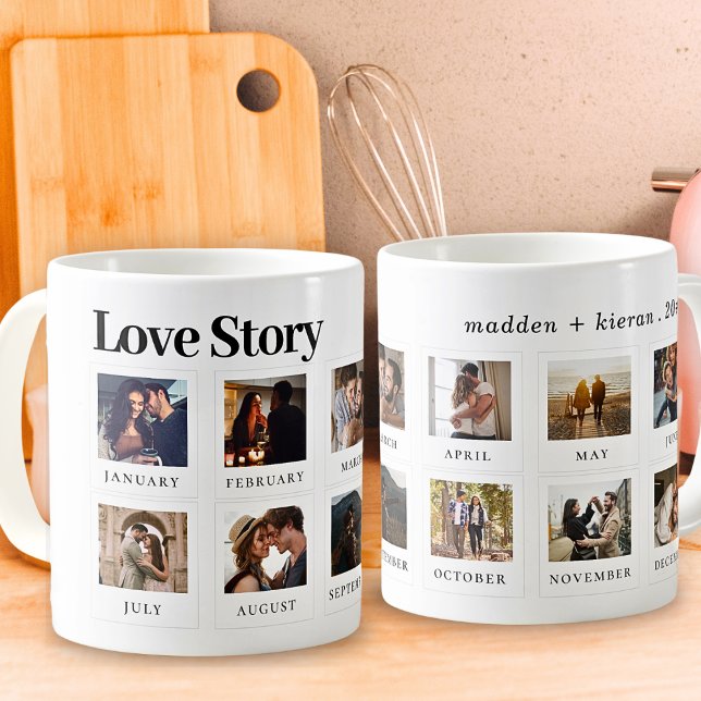 Personalisiertes Foto Text Moderne Paare Liebe Kaffeetasse (Von Creator hochgeladen)