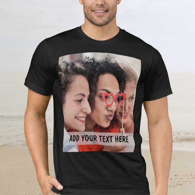 Personalisiertes Foto & Text oder Name  T-Shirt (Von Creator hochgeladen)