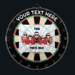 Personalisiertes Foto/Text Traditionell Dartscheibe<br><div class="desc">Ein lustiges,  traditionelles Dartboard-Muster mit anpassbaren Text- und Foto-Ersetzungen. Großartig als Wandkunst oder für lustige Spiele. Vollständig anpassbar,  wenn gewünscht,  um Bilder,  Namen und mehr hinzuzufügen. Viel Spaß!</div>