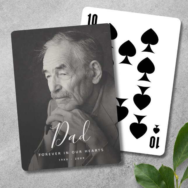 Personalisiertes Foto Tribut Beerdigung Spielkarten (Dad Photo Memorial Poker Cards)