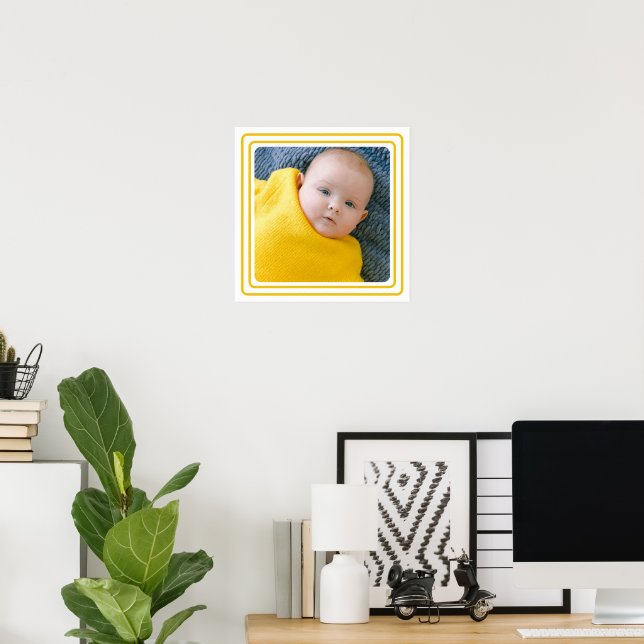 Personalisiertes Foto und Farbgrenzen Poster (Heimbüro)
