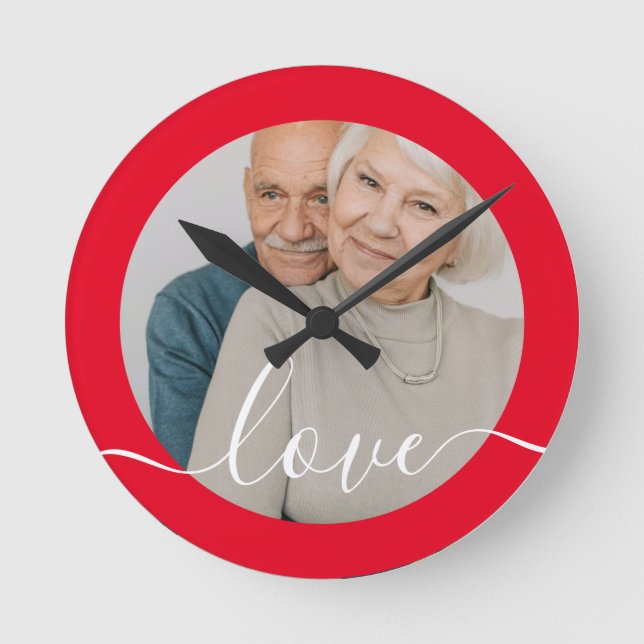 Personalisiertes Foto und Foto Runde Wanduhr (Vorderseite)