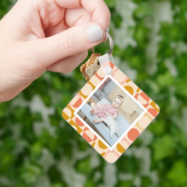 Personalisiertes Foto und Muster Schlüsselanhänger (Hand)