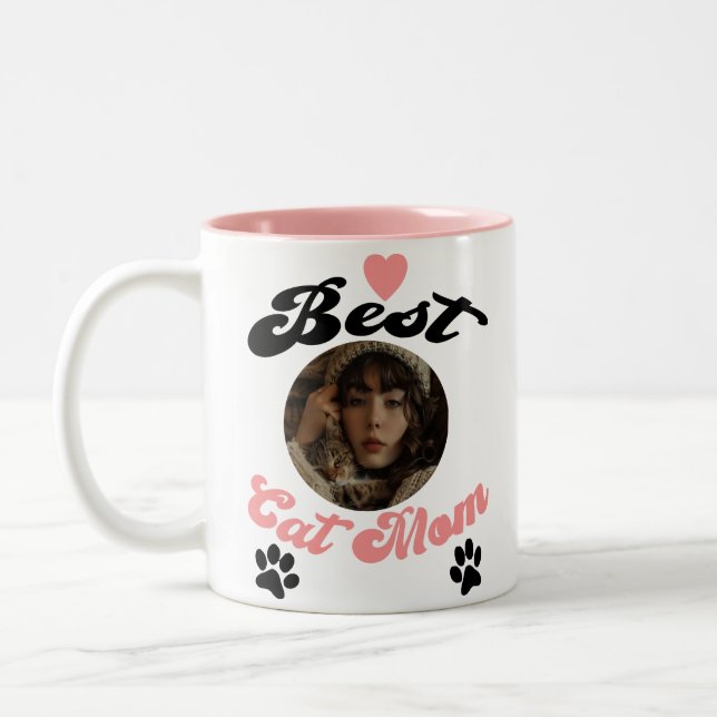 Personalisiertes Foto und Name Kaffee Tasse für Ka (Links)