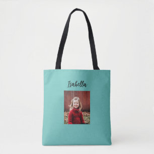 Personalisiertes Foto und Name Kind Tasche