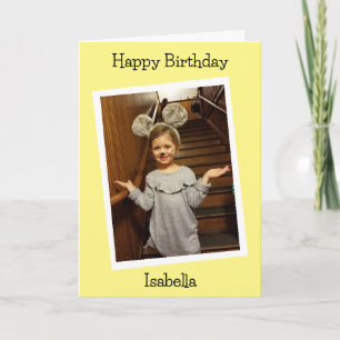Personalisiertes Foto und Name Kindergeburt Karte