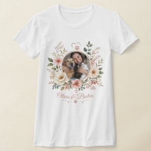 Personalisiertes Foto- und Namens-Haustierliebhabe T-Shirt