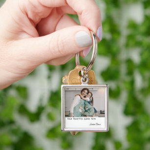 Personalisiertes Foto- und Namensschlüsselanhänger Schlüsselanhänger