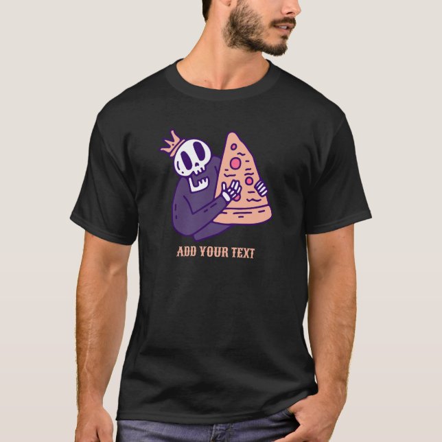 Personalisiertes Foto und Schwarz T-Shirt (Vorderseite)