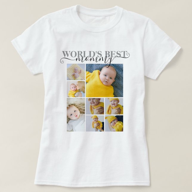 Personalisiertes Foto und Text 8 - FotoCollage T-Shirt (Design vorne)