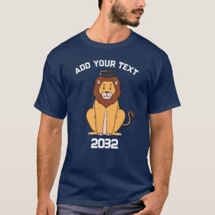 Personalisiertes Foto und Text Abschluss Navy Blue T-Shirt