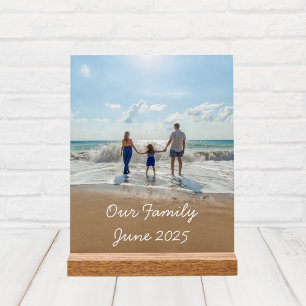 Personalisiertes Foto und Text Acrylschild
