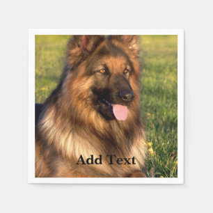 Personalisiertes Foto und Text benutzerdefiniert Serviette