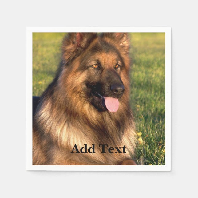 Personalisiertes Foto und Text benutzerdefiniert Serviette (Vorderseite)