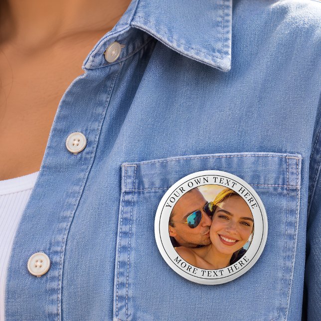 Personalisiertes Foto und Text Button (Von Creator hochgeladen)