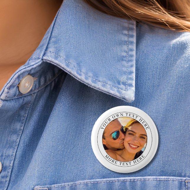Personalisiertes Foto und Text Button (Von Creator hochgeladen)