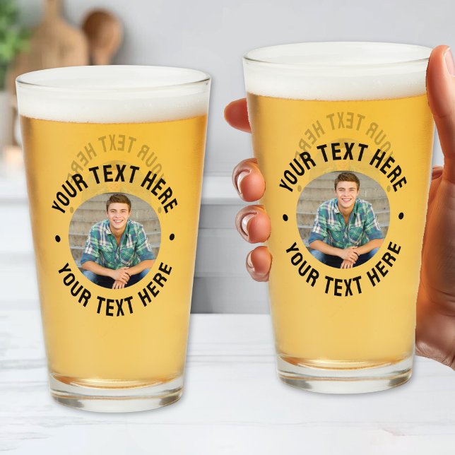 Personalisiertes Foto und Text Glas (Personalized Photo And Text Glass)