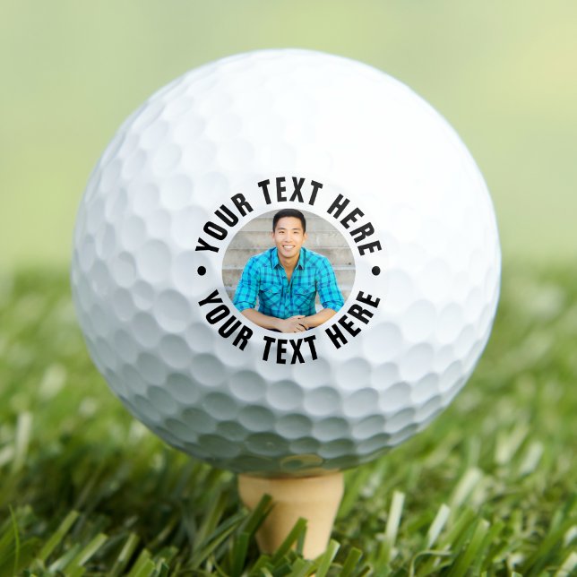 Personalisiertes Foto und Text Golfball (Personalized Photo And Text Golf Balls)