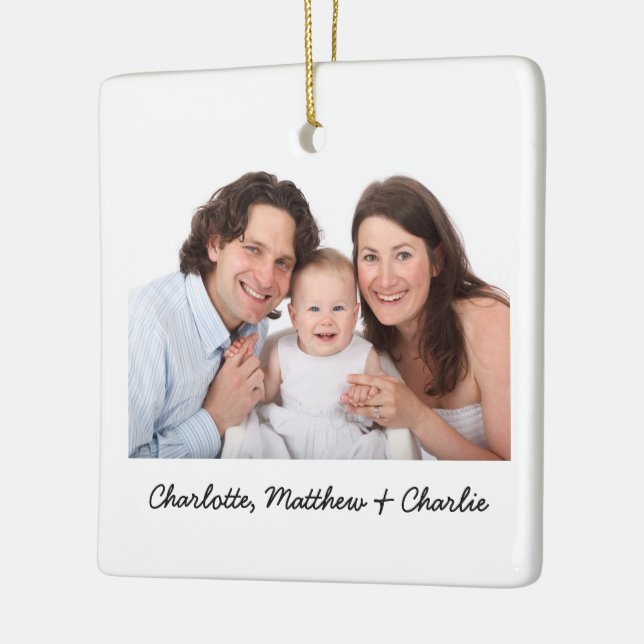 Personalisiertes Foto und  Text Keramikornament (Links)