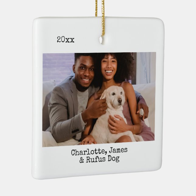 Personalisiertes Foto und  Text Keramikornament (Rechts)
