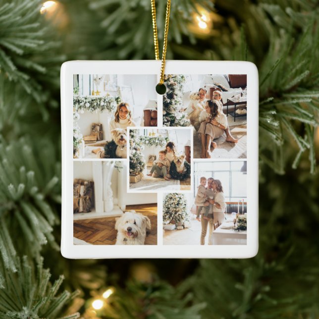 Personalisiertes Foto und  Text Keramikornament (Baum)
