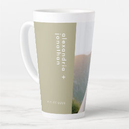 Personalisiertes Foto und Text Latte Tasse Bildflä