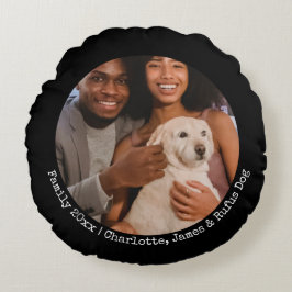 Personalisiertes Foto und Text Rundes Kissen