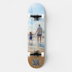 Personalisiertes Foto- und Text-Skateboard und QR- Skateboard