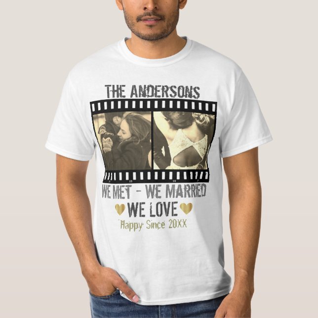 Personalisiertes Foto und Text T-Shirt (Vorderseite)