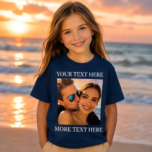 Personalisiertes Foto- und Text-T-Shirt - Marinebl T-Shirt