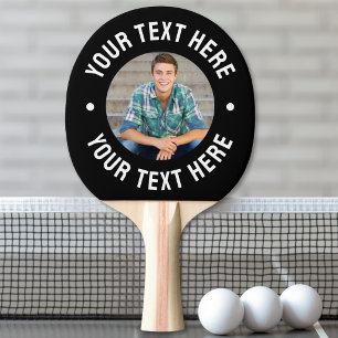 Personalisiertes Foto und Text Tischtennis Schläger
