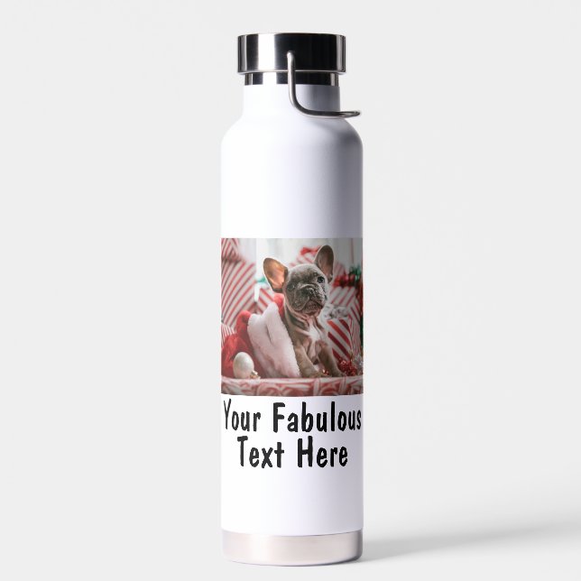 Personalisiertes Foto und Text Trinkflasche (Links)