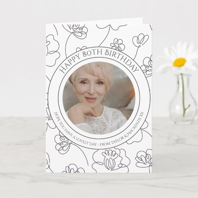 Personalisiertes Foto und Text zum Geburtstag Karte (Kleine Pflanze)
