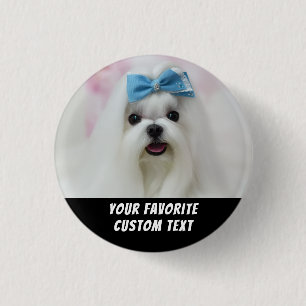 Personalisiertes Foto- und Textdesign in kleiner s Button