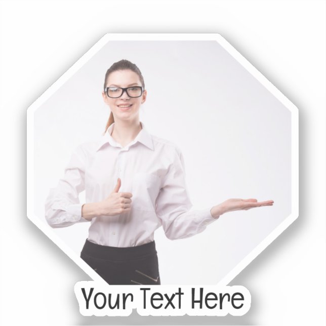 Personalisiertes Foto und Textrahmen Aufkleber (Vorderseite)