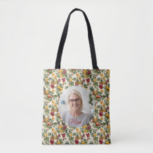 Personalisiertes Foto und tropisches Fruchtmuster Tasche