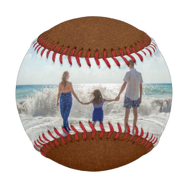 Personalisiertes Foto und Vorlage für benutzerdefi Baseball (Vorderseite)
