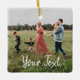Personalisiertes Foto und Vorlage für benutzerdefi Keramikornament