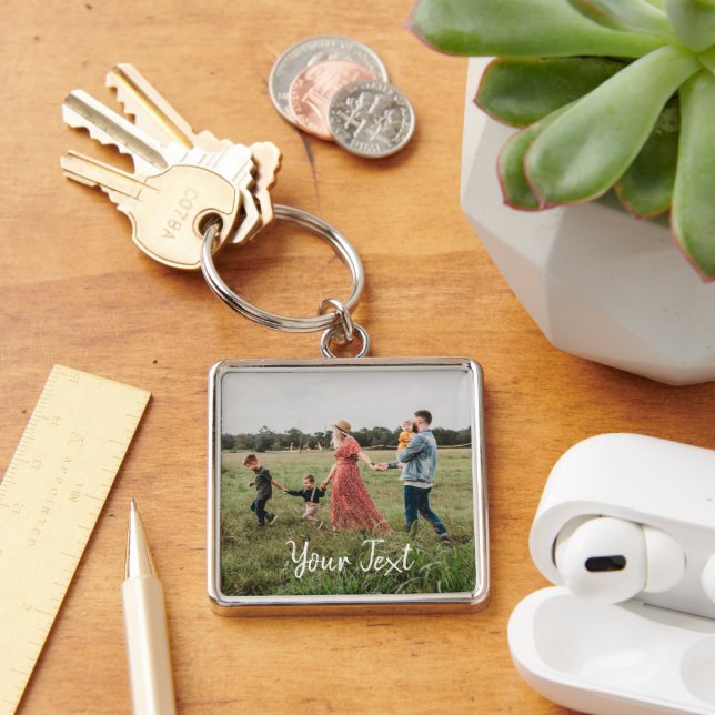 Personalisiertes Foto und Vorlage für benutzerdefi Schlüsselanhänger (Schreibtisch)