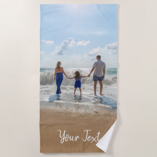 Personalisiertes Foto und Vorlage für benutzerdefi Strandtuch
