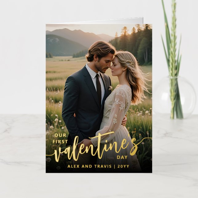 Personalisiertes Foto Unser erster Valentinstag (Vorderseite)