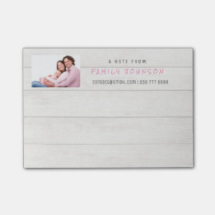 Personalisiertes Foto-Unternehmensfamilien-Holz Post-it Klebezettel