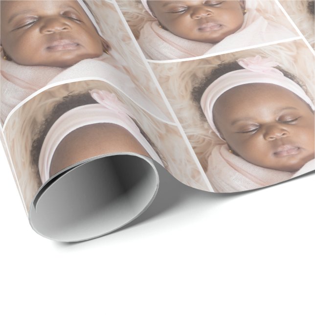 Personalisiertes Foto Upload Design Ihr eigenes Bi Geschenkpapier (Rolleneckpunkt)