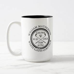 Personalisiertes Foto vom Golf-As Zweifarbige Tasse