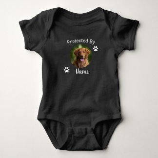 Personalisiertes Foto von Hunden geschützt Baby Strampler